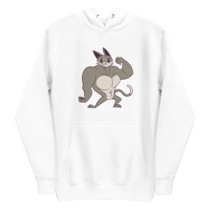 unisex-premium-pullover-hoodie-white-front-6a16f8308bbd9.jpg Muscle Cat Hoodie