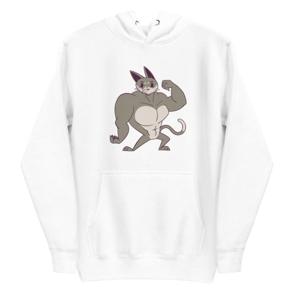unisex-premium-pullover-hoodie-white-front-6a16f8308bbd9.jpg Muscle Cat Hoodie