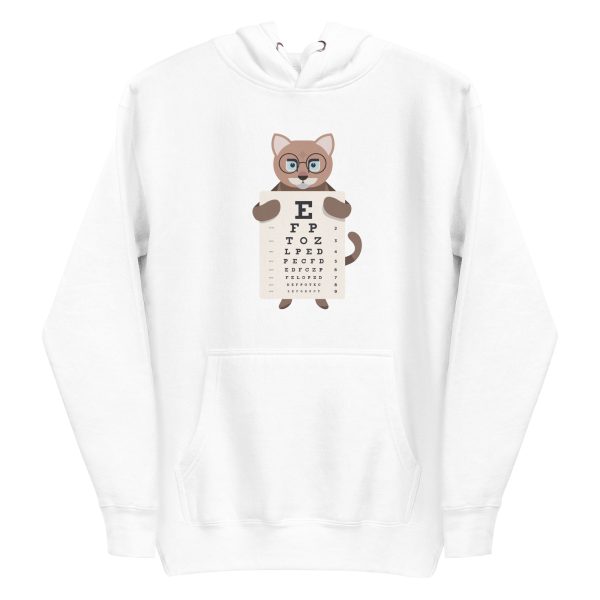 unisex-premium-pullover-hoodie-white-front-6a16f8d1984b3.jpg Cat Eye Chart Hoodie