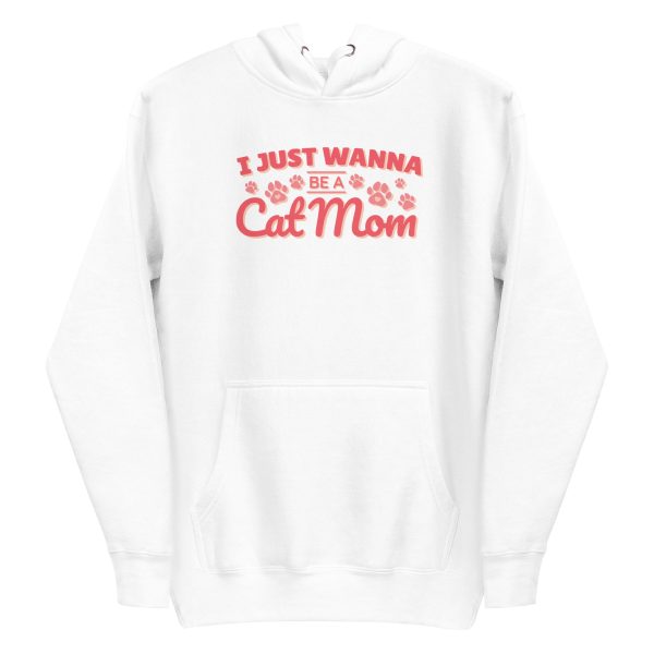 unisex-premium-pullover-hoodie-white-front-6a16fbe1d31b6.jpg Cat Mom Hoodie