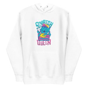 unisex-premium-pullover-hoodie-white-front-6a16fc7fd6f82.jpg Cat DJ Hoodie