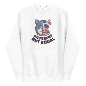 unisex-premium-pullover-hoodie-white-front-6a17a23dee7e7.jpg Different But Equal Hoodie