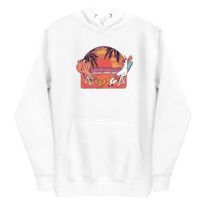 Unicorn and Flamingo Beach Hoodie
