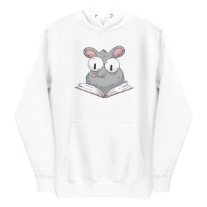 unisex-premium-pullover-hoodie-white-front-6a181f9c1f2a7.jpg Reading Rat Hoodie