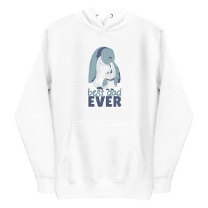 unisex-premium-pullover-hoodie-white-front-6a1821de9a526.jpg Best Dad Ever Penguin Hoodie