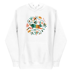 unisex-premium-pullover-hoodie-white-front-6a1834a2b24c5.jpg Floral Rabbit Hoodie