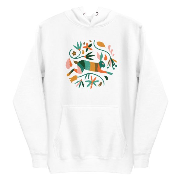 unisex-premium-pullover-hoodie-white-front-6a1834a2b24c5.jpg Floral Rabbit Hoodie