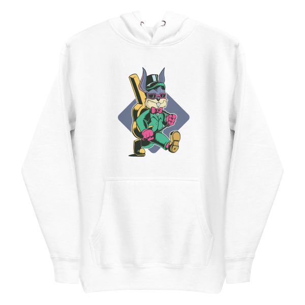 unisex-premium-pullover-hoodie-white-front-6a183544d8a0a.jpg Rabbit Carrying Guitar Hoodie