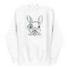unisex-premium-pullover-hoodie-white-front-6a18366bb831d.jpg White Rabbit Illustration Hoodie