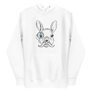 unisex-premium-pullover-hoodie-white-front-6a18366bb831d.jpg White Rabbit Illustration Hoodie