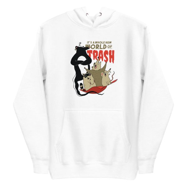 unisex-premium-pullover-hoodie-white-front-6a18416718673.jpg World of Trash Hoodie