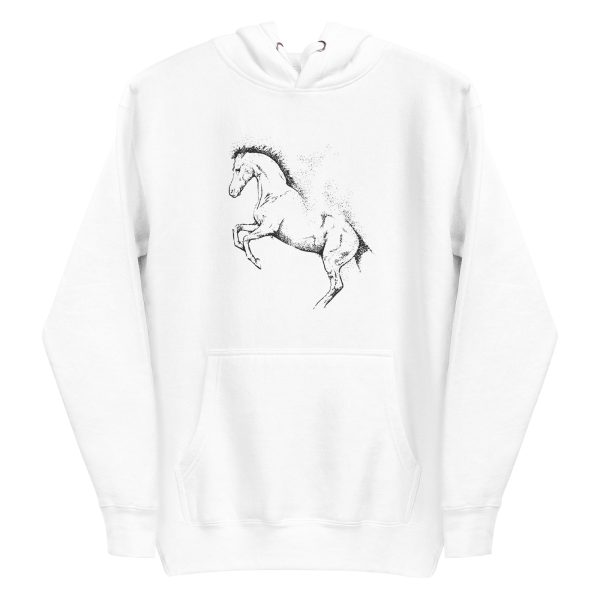 unisex-premium-pullover-hoodie-white-front-6a18460dd340d.jpg Horse Particles Dots Hoodie