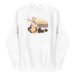 unisex-premium-pullover-hoodie-white-front-6a184d2b7bc7e.jpg Happiness Is Chocolate Hoodie