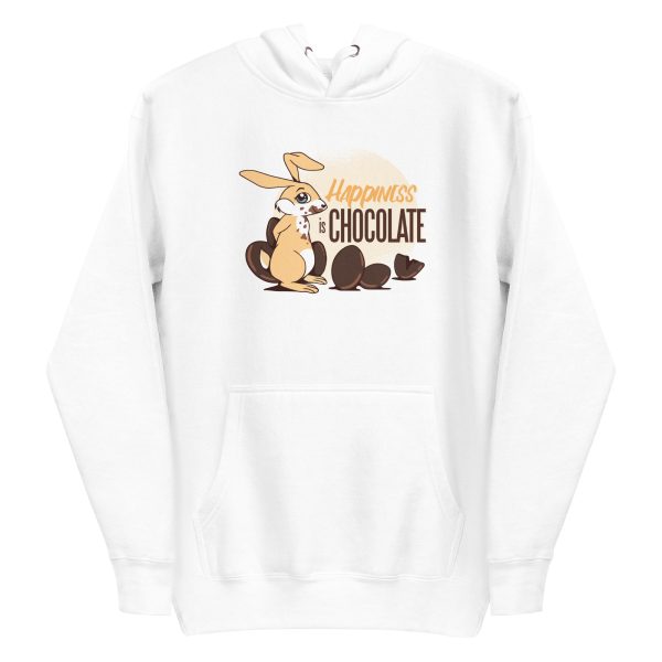 unisex-premium-pullover-hoodie-white-front-6a184d2b7bc7e.jpg Happiness Is Chocolate Hoodie