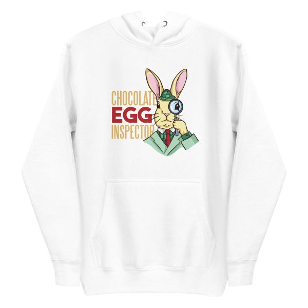 unisex-premium-pullover-hoodie-white-front-6a18f6c9acccd.jpg Chocolate Egg Inspector Hoodie