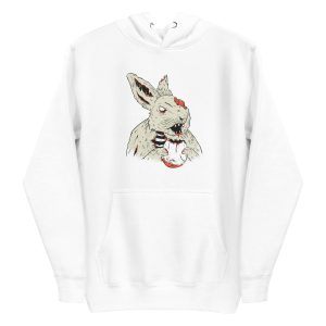 unisex-premium-pullover-hoodie-white-front-6a18f7fb75f22.jpg Horror Bunny Hoodie