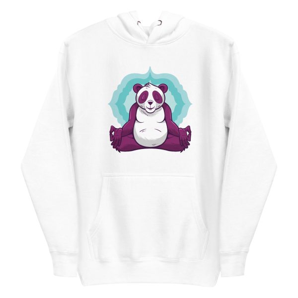 unisex-premium-pullover-hoodie-white-front-6a19211593dd1.jpg Panda Meditation Hoodie
