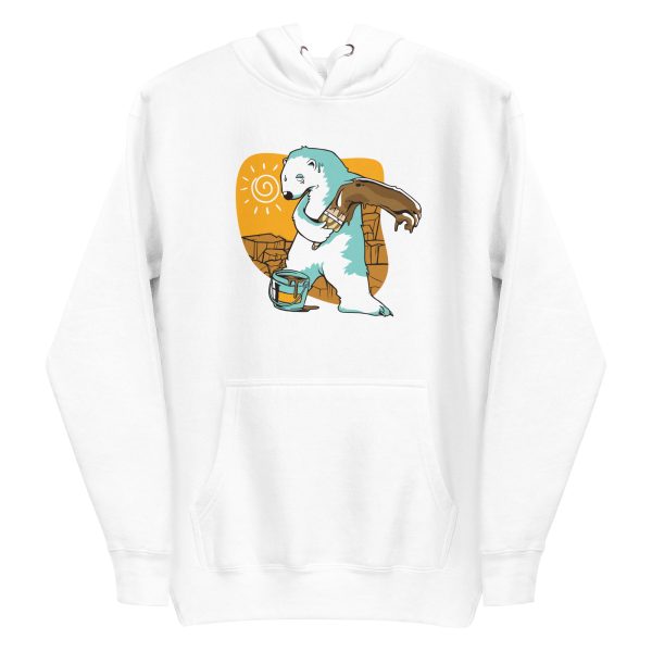 unisex-premium-pullover-hoodie-white-front-6a19594197a44.jpg Polar Bear Paint Hoodie
