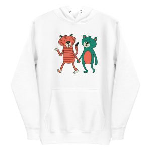 unisex-premium-pullover-hoodie-white-front-6a1961a77d988.jpg Bear and Tiger Hoodie