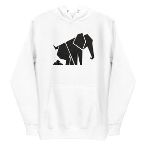 unisex-premium-pullover-hoodie-white-front-6a197bb7b4eb8.jpg Geometric Elephant Hoodie