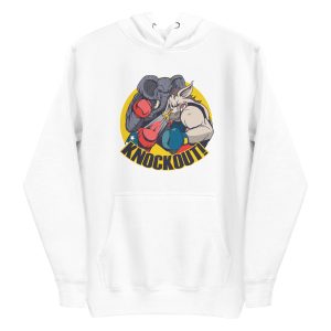 unisex-premium-pullover-hoodie-white-front-6a19819c08204.jpg Elephant Donkey Knockout Hoodie
