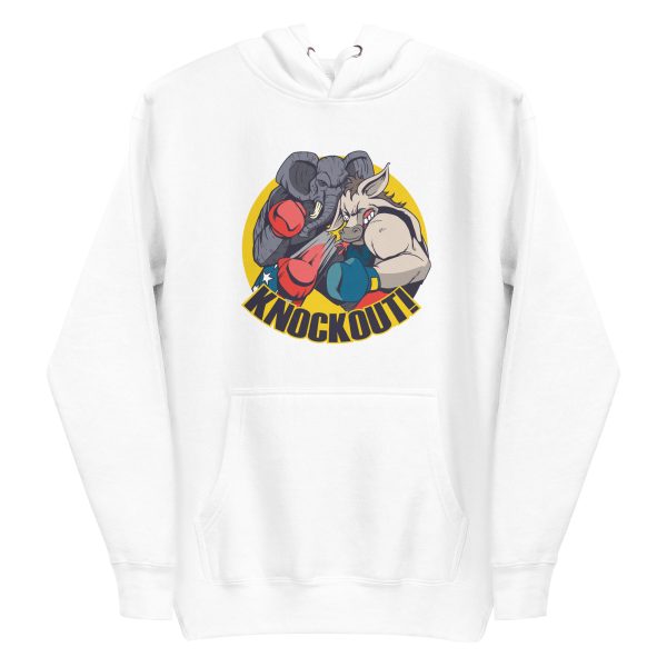 unisex-premium-pullover-hoodie-white-front-6a19819c08204.jpg Elephant Donkey Knockout Hoodie