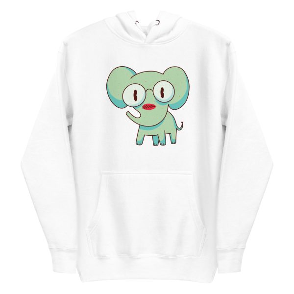 unisex-premium-pullover-hoodie-white-front-6a1981e787f83.jpg Smart Elephant Hoodie