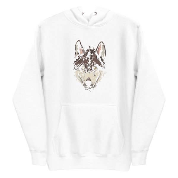 unisex-premium-pullover-hoodie-white-front-6a198603451dd.jpg Wolf Face Hoodie