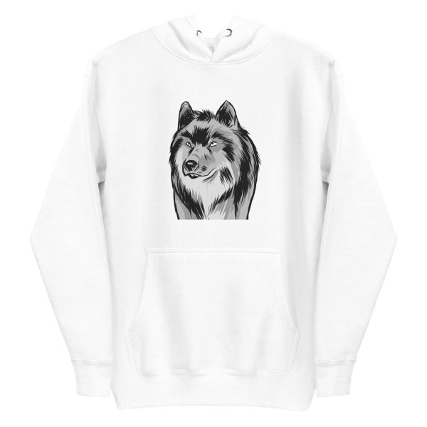 unisex-premium-pullover-hoodie-white-front-6a198c8b014e8.jpg Wolf Sketch Hoodie