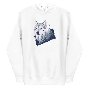 unisex-premium-pullover-hoodie-white-front-6a19903bb646e.jpg Wolf Forest Hoodie