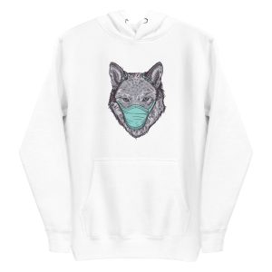 unisex-premium-pullover-hoodie-white-front-6a1ac9f6d9657.jpg Wolf Face Mask Hoodie