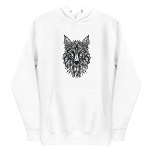 unisex-premium-pullover-hoodie-white-front-6a1aca3706277.jpg Tribal Fox Hoodie