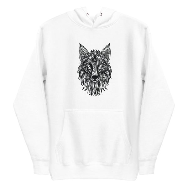 unisex-premium-pullover-hoodie-white-front-6a1aca3706277.jpg Tribal Fox Hoodie