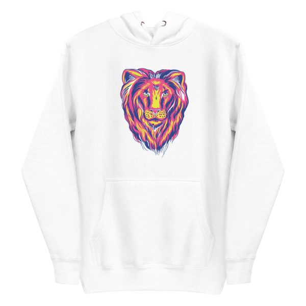 unisex-premium-pullover-hoodie-white-front-6a1af24ad3b35.jpg Colorful Lion Hoodie