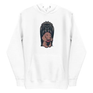 unisex-premium-pullover-hoodie-white-front-6a1bb8ea4fa64.jpg Dog Lion Shadow Hoodie