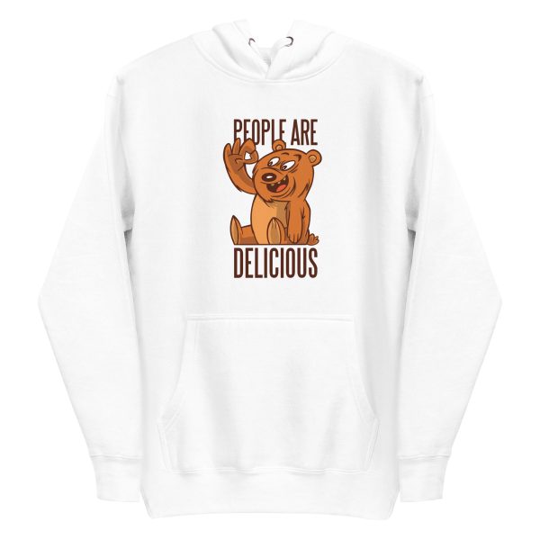 unisex-premium-pullover-hoodie-white-front-6a1bc76208d86.jpg Bear Delicious People Hoodie