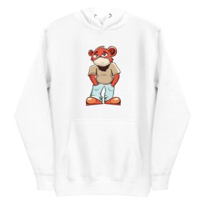unisex-premium-pullover-hoodie-white-front-6a1bc7ae305d9.jpg Bear Face Mask Hoodie