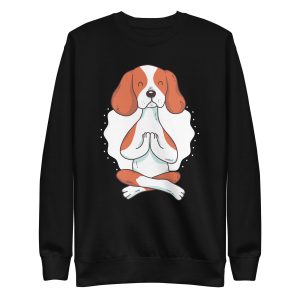unisex-premium-sweatshirt-black-front-6a1581e33e8c5.jpg Yoga Dog Sweatshirt