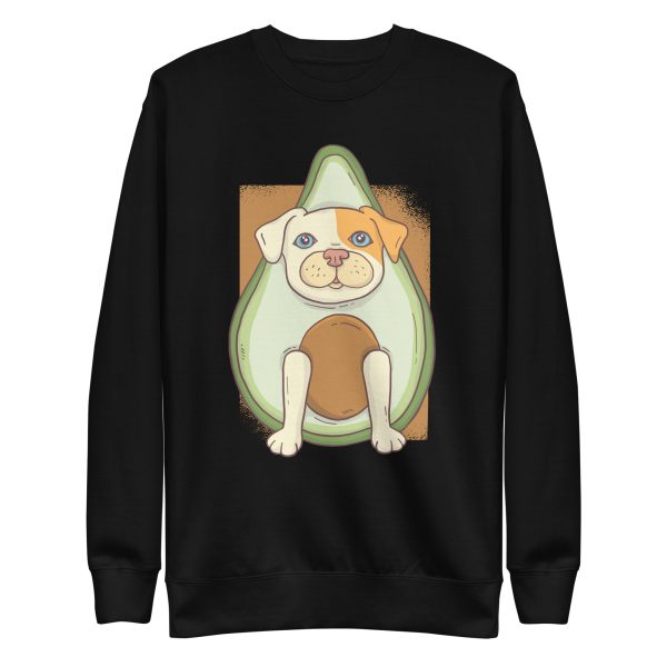 unisex-premium-sweatshirt-black-front-6a15911435c97.jpg Avocado Dog Sweatshirt
