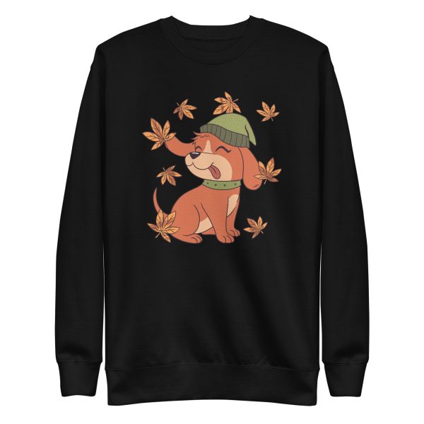 unisex-premium-sweatshirt-black-front-6a1591fb3ee8b.jpg Fall Dog Sweatshirt