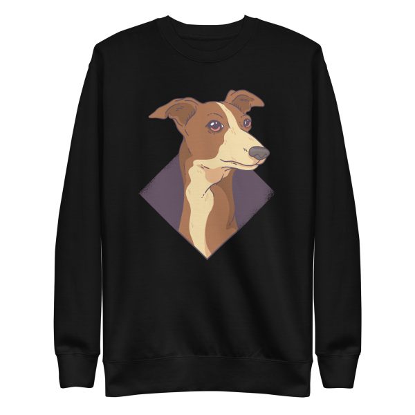 unisex-premium-sweatshirt-black-front-6a1593528db35.jpg Whippet Dog Sweatshirt