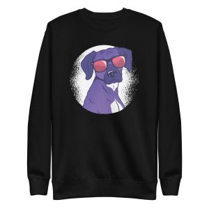 unisex-premium-sweatshirt-black-front-6a1594906f08e.jpg Cool Shady Dog Sweatshirt