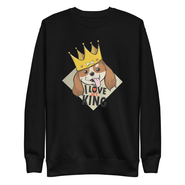 unisex-premium-sweatshirt-black-front-6a1653cf688e4.jpg King Dog Sweatshirt