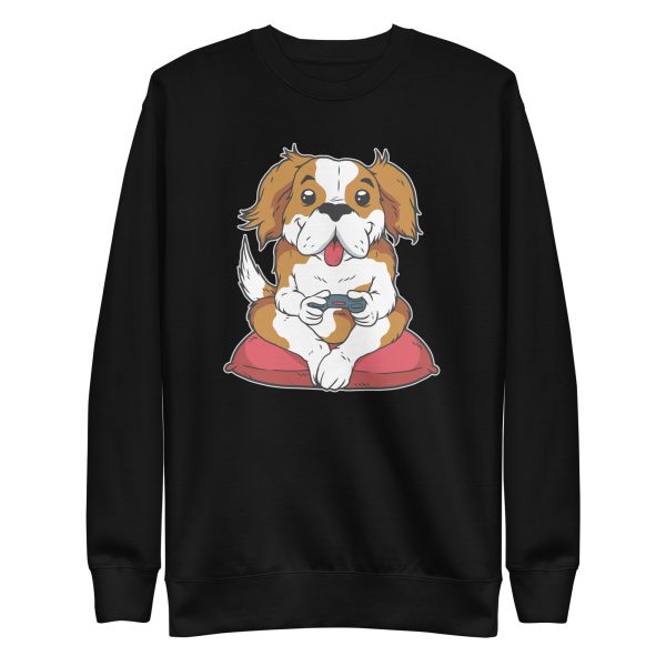 unisex-premium-sweatshirt-black-front-6a16542ecc6dc.jpg Dog Gamer Sweatshirt