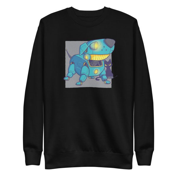 unisex-premium-sweatshirt-black-front-6a165c193707a.jpg Robot Dog Sweatshirt