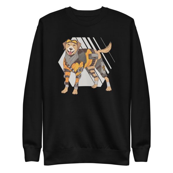 unisex-premium-sweatshirt-black-front-6a16855bcf99f.jpg Cyborg Dog Sweatshirt