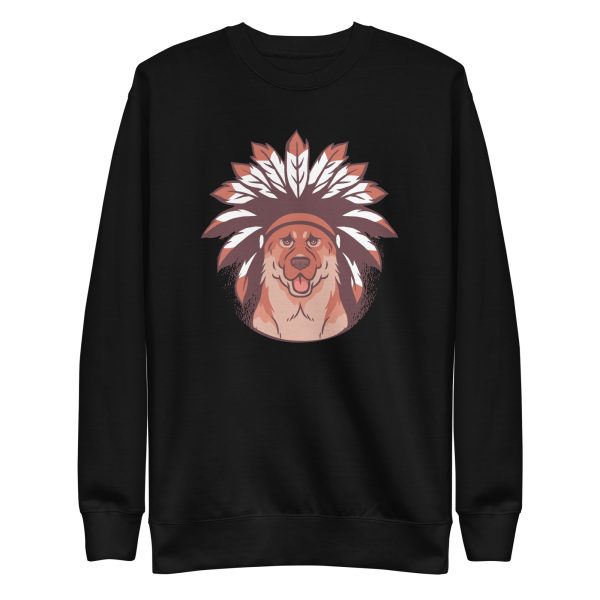 unisex-premium-sweatshirt-black-front-6a1685aeee588.jpg German Shepherd Native Sweatshirt