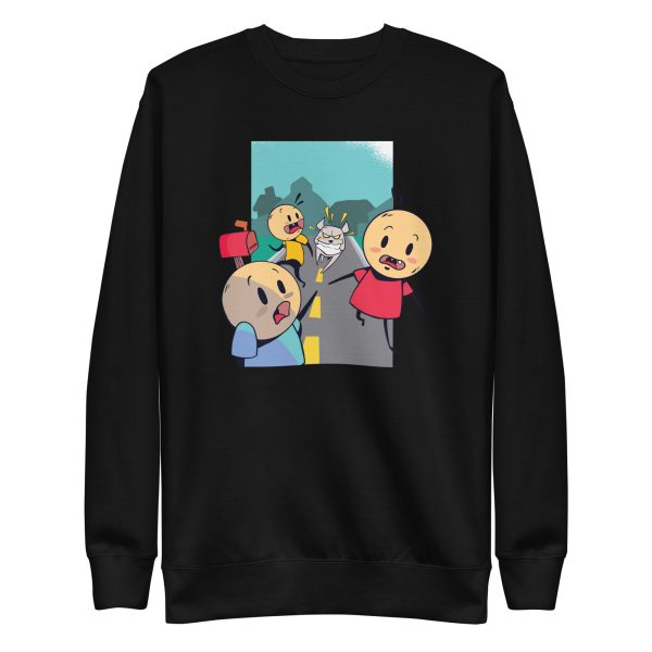 unisex-premium-sweatshirt-black-front-6a168784243f2.jpg Running From Dog Sweatshirt