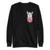 unisex-premium-sweatshirt-black-front-6a168895b89ef.jpg French Bulldog Pocket Sweatshirt