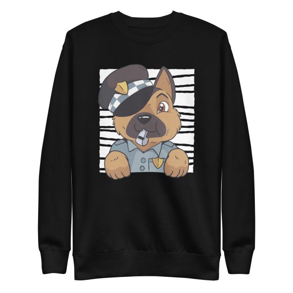 unisex-premium-sweatshirt-black-front-6a1689efa4732.jpg German Shepherd Police Sweatshirt